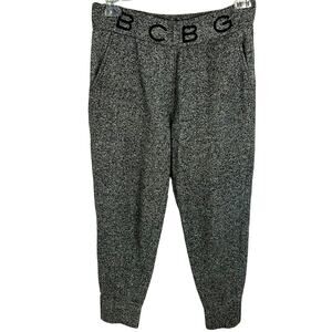 BcbgMaxAzria Heather Gray Joggers Branded Waistband Size M